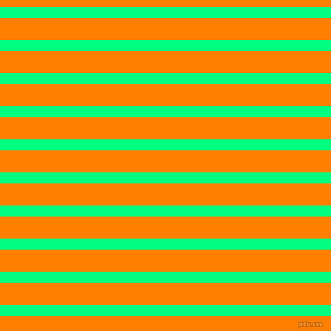horizontal lines stripes, 16 pixel line width, 32 pixel line spacing, Spring Green and Dark Orange horizontal lines and stripes seamless tileable