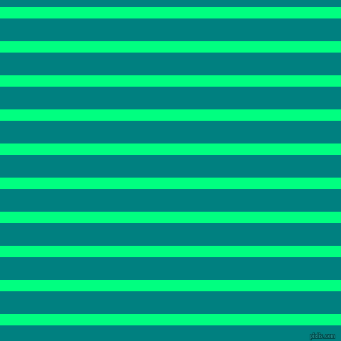 horizontal lines stripes, 16 pixel line width, 32 pixel line spacing, Spring Green and Teal horizontal lines and stripes seamless tileable