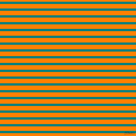 horizontal lines stripes, 8 pixel line width, 16 pixel line spacing, Teal and Dark Orange horizontal lines and stripes seamless tileable