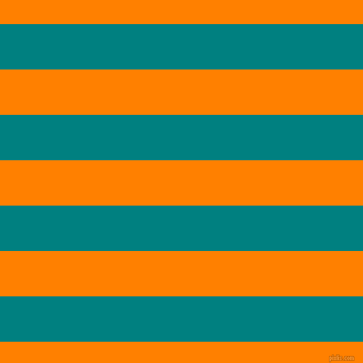 horizontal lines stripes, 64 pixel line width, 64 pixel line spacing, Teal and Dark Orange horizontal lines and stripes seamless tileable