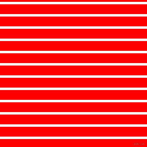 horizontal lines stripes, 8 pixel line width, 32 pixel line spacing, White and Red horizontal lines and stripes seamless tileable