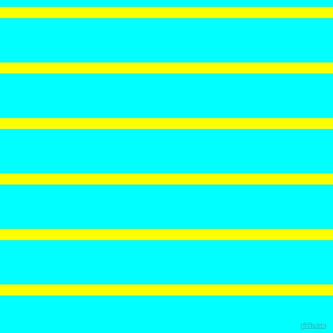 horizontal lines stripes, 16 pixel line width, 64 pixel line spacing, Yellow and Aqua horizontal lines and stripes seamless tileable