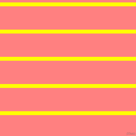 horizontal lines stripes, 16 pixel line width, 96 pixel line spacing, Yellow and Salmon horizontal lines and stripes seamless tileable