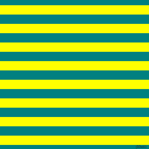 horizontal lines stripes, 32 pixel line width, 32 pixel line spacing, Yellow and Teal horizontal lines and stripes seamless tileable