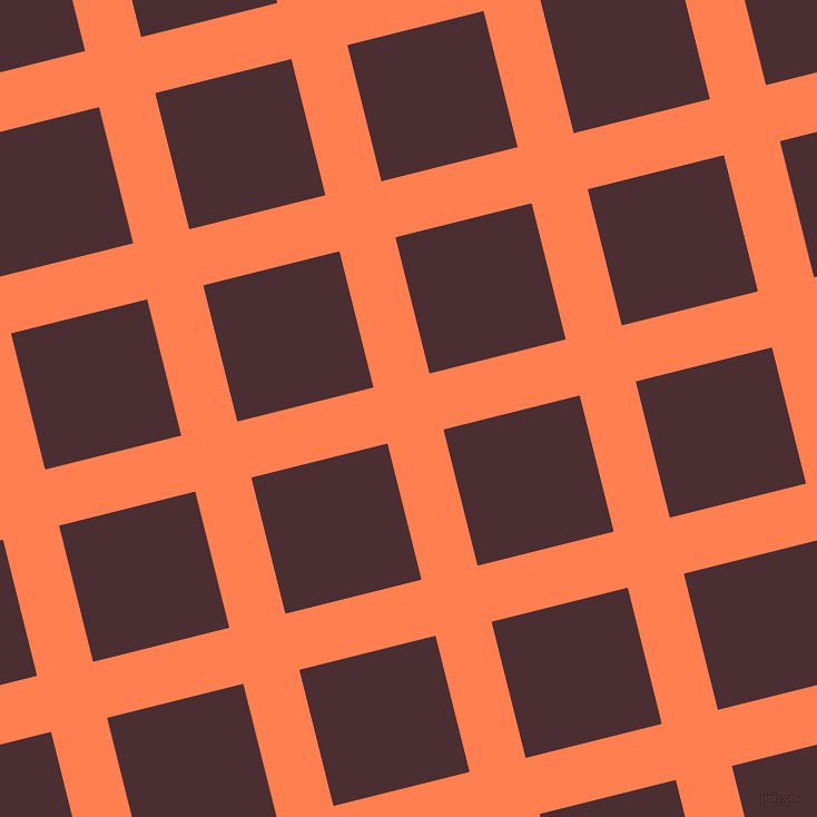14/104 degree angle diagonal checkered chequered lines, 52 pixel line width, 126 pixel square size, plaid checkered seamless tileable