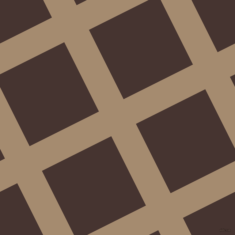 27/117 degree angle diagonal checkered chequered lines, 90 pixel lines width, 253 pixel square size, plaid checkered seamless tileable