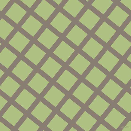 51/141 degree angle diagonal checkered chequered lines, 21 pixel line width, 66 pixel square size, Americano and Caper plaid checkered seamless tileable