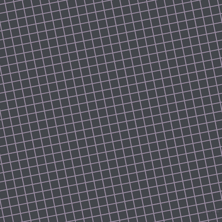 11/101 degree angle diagonal checkered chequered lines, 2 pixel lines width, 16 pixel square size, Amethyst Smoke and Steel Grey plaid checkered seamless tileable