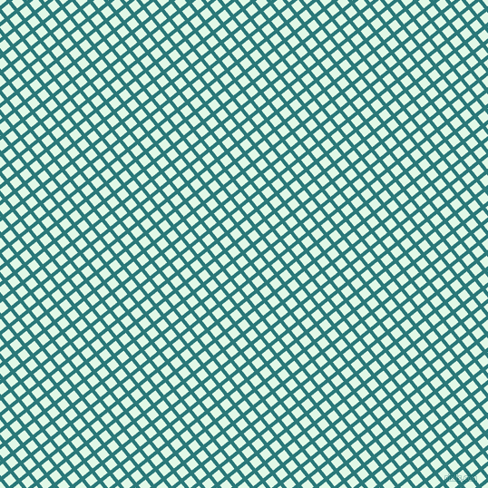 39/129 degree angle diagonal checkered chequered lines, 4 pixel line width, 10 pixel square size, Atoll and Cosmic Latte plaid checkered seamless tileable