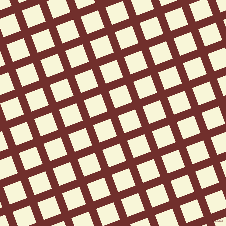 21/111 degree angle diagonal checkered chequered lines, 26 pixel line width, 61 pixel square size, Auburn and White Nectar plaid checkered seamless tileable