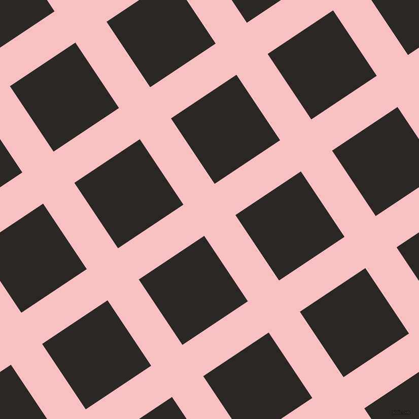 34/124 degree angle diagonal checkered chequered lines, 74 pixel line width, 155 pixel square size, Azalea and Bokara Grey plaid checkered seamless tileable