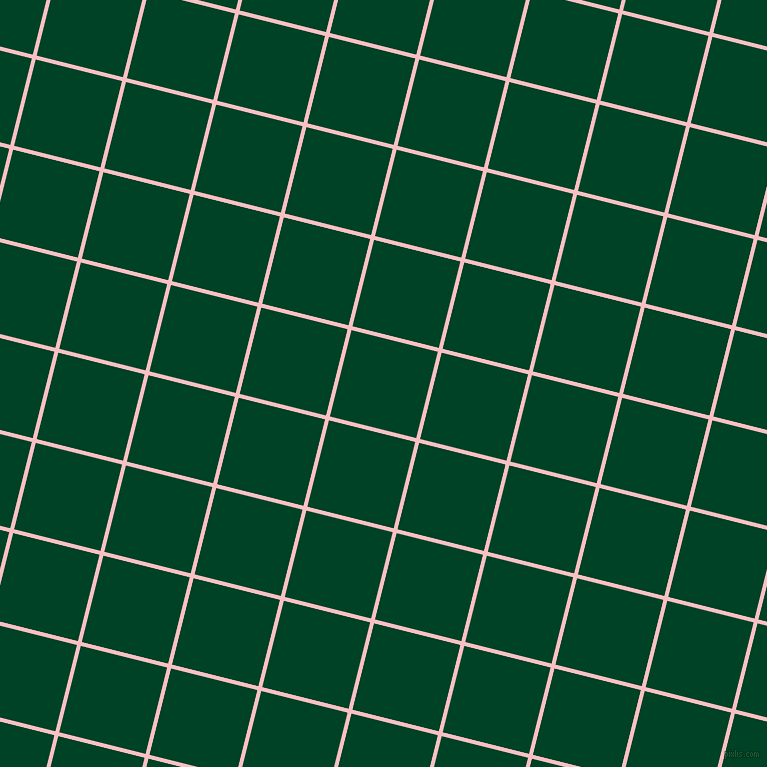 76/166 degree angle diagonal checkered chequered lines, 4 pixel lines width, 89 pixel square size, Azalea and British Racing Green plaid checkered seamless tileable