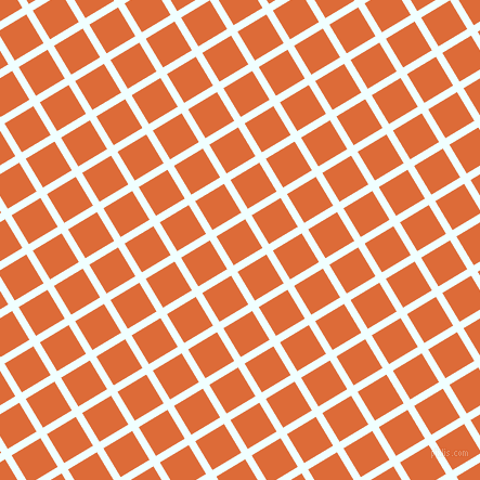 31/121 degree angle diagonal checkered chequered lines, 7 pixel lines width, 31 pixel square size, Azure and Sorbus plaid checkered seamless tileable