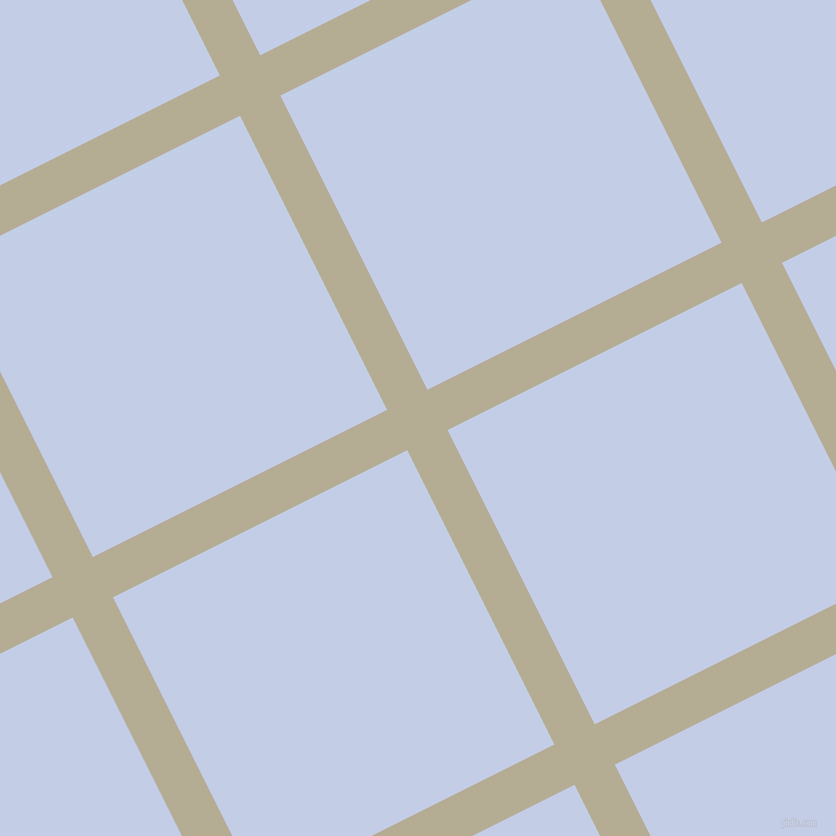 27/117 degree angle diagonal checkered chequered lines, 45 pixel lines width, 329 pixel square size, Bison Hide and Periwinkle plaid checkered seamless tileable