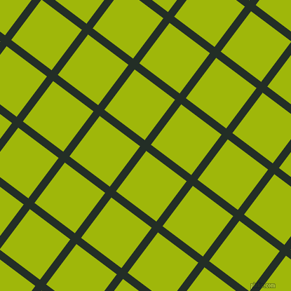 53/143 degree angle diagonal checkered chequered lines, 11 pixel line width, 72 pixel square size, Black Bean and Citrus plaid checkered seamless tileable