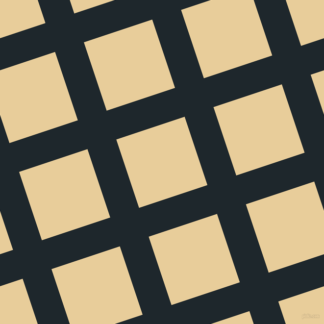 18/108 degree angle diagonal checkered chequered lines, 62 pixel line width, 147 pixel square size, Black Pearl and Chamois plaid checkered seamless tileable