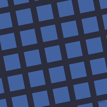 11/101 degree angle diagonal checkered chequered lines, 24 pixel lines width, 61 pixel square size, Black Rock and Mariner plaid checkered seamless tileable