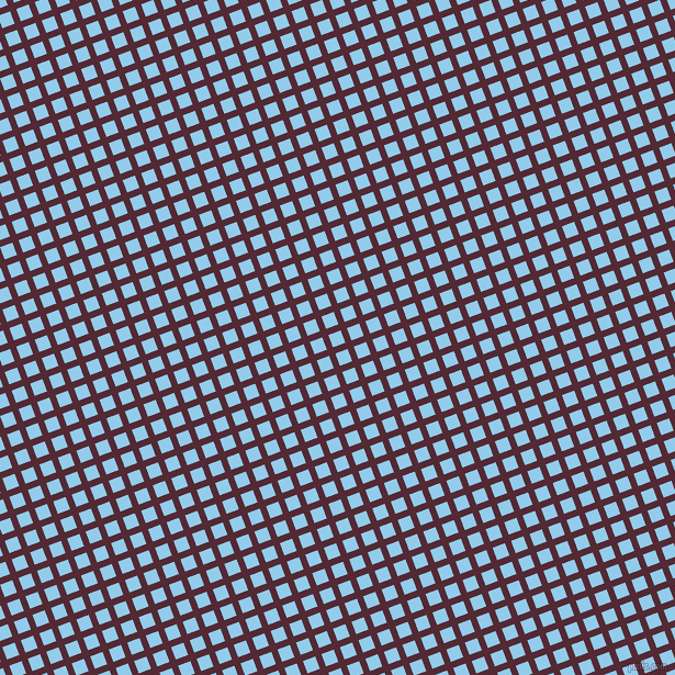 21/111 degree angle diagonal checkered chequered lines, 6 pixel line width, 12 pixel square size, Black Rose and Cornflower plaid checkered seamless tileable