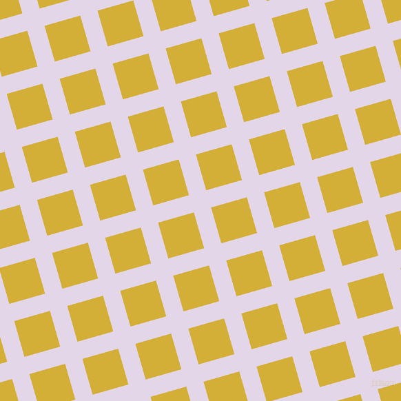 16/106 degree angle diagonal checkered chequered lines, 26 pixel line width, 54 pixel square size, Blue Chalk and Metallic Gold plaid checkered seamless tileable