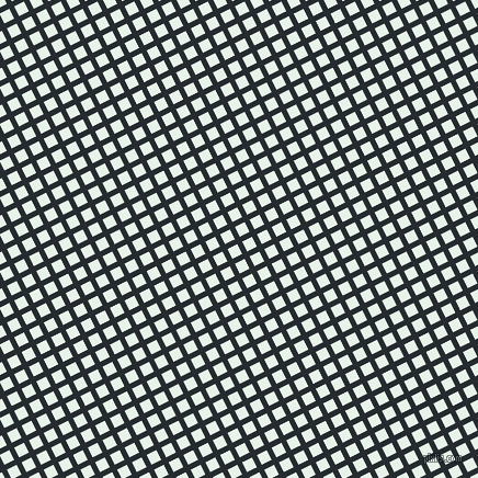 27/117 degree angle diagonal checkered chequered lines, 5 pixel line width, 10 pixel square size, Blue Charcoal and Dew plaid checkered seamless tileable