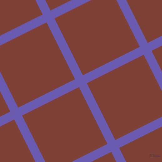 27/117 degree angle diagonal checkered chequered lines, 28 pixel line width, 203 pixel square size, Blue Marguerite and Red Robin plaid checkered seamless tileable