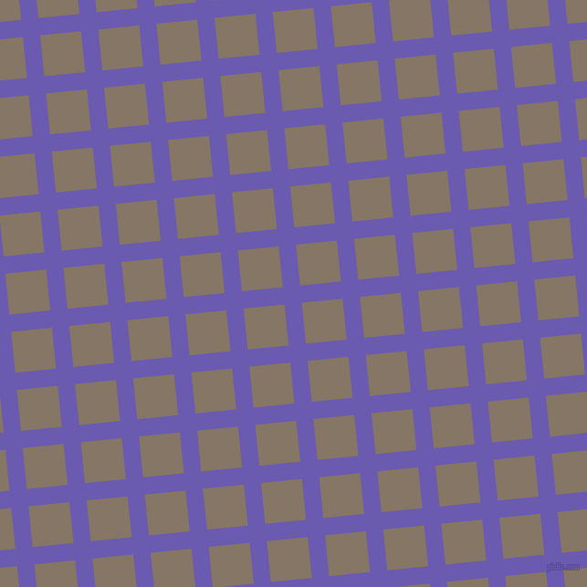 6/96 degree angle diagonal checkered chequered lines, 19 pixel lines width, 45 pixel square size, Blue Marguerite and Sand Dune plaid checkered seamless tileable