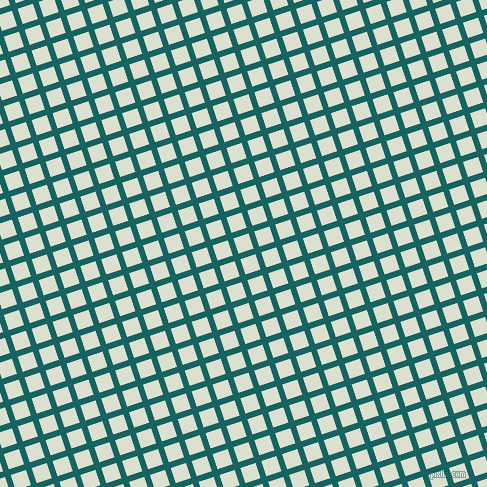 18/108 degree angle diagonal checkered chequered lines, 6 pixel lines width, 16 pixel square size, Blue Stone and Feta plaid checkered seamless tileable