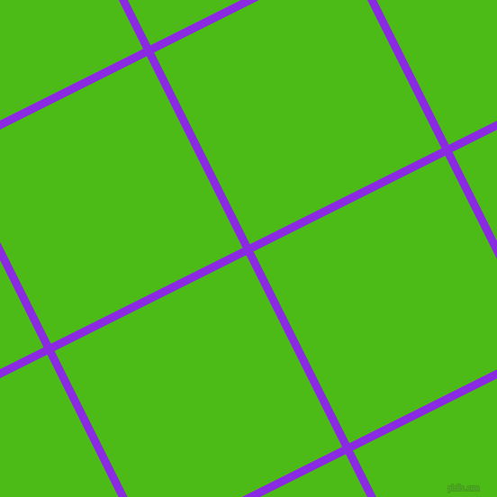 27/117 degree angle diagonal checkered chequered lines, 9 pixel line width, 238 pixel square size, Blue Violet and Kelly Green plaid checkered seamless tileable