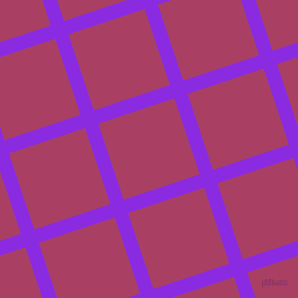 18/108 degree angle diagonal checkered chequered lines, 20 pixel lines width, 114 pixel square size, Blue Violet and Rouge plaid checkered seamless tileable