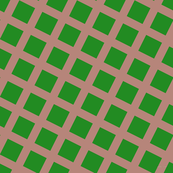 63/153 degree angle diagonal checkered chequered lines, 28 pixel lines width, 61 pixel square size, Brandy Rose and Forest Green plaid checkered seamless tileable