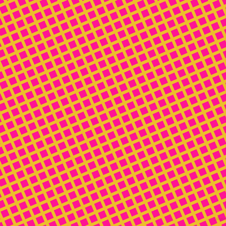 23/113 degree angle diagonal checkered chequered lines, 10 pixel line width, 22 pixel square size, Bright Sun and Deep Pink plaid checkered seamless tileable