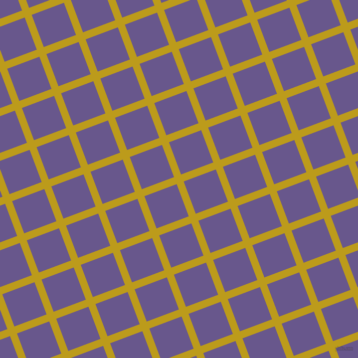 21/111 degree angle diagonal checkered chequered lines, 15 pixel line width, 69 pixel square size, Buddha Gold and Butterfly Bush plaid checkered seamless tileable