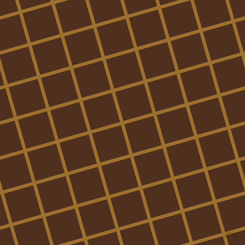 16/106 degree angle diagonal checkered chequered lines, 7 pixel line width, 62 pixel square size, Buttered Rum and Indian Tan plaid checkered seamless tileable