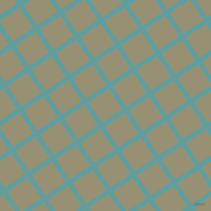 34/124 degree angle diagonal checkered chequered lines, 16 pixel lines width, 82 pixel square size, Cadet Blue and Gurkha plaid checkered seamless tileable