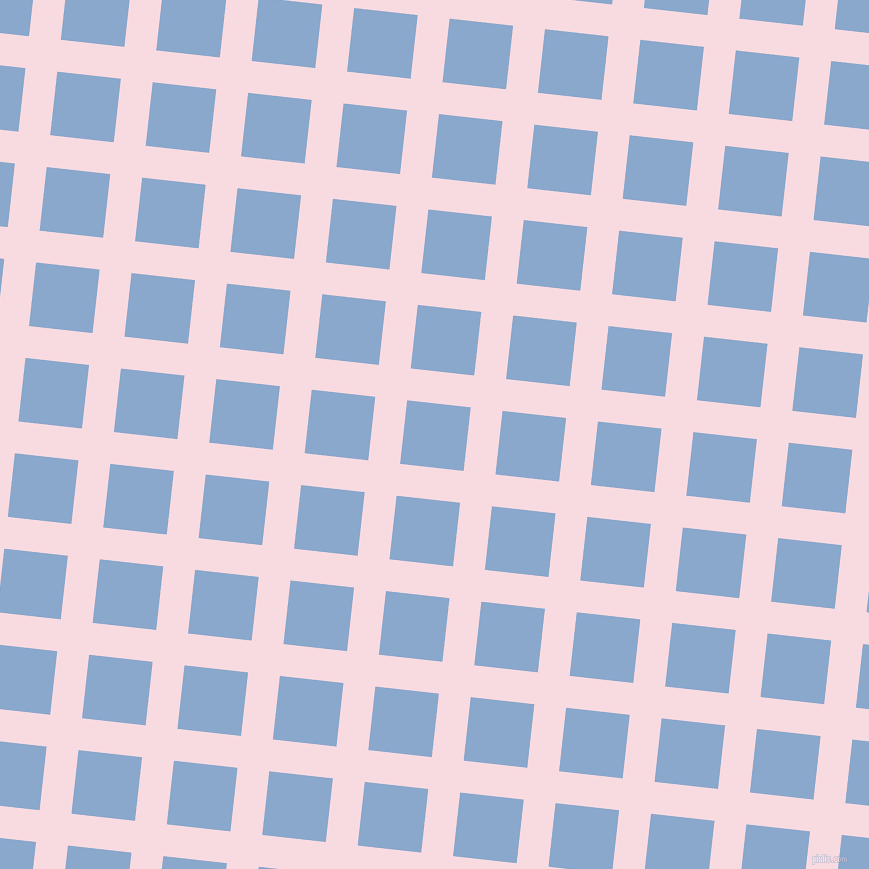 84/174 degree angle diagonal checkered chequered lines, 32 pixel lines width, 64 pixel square size, Carousel Pink and Polo Blue plaid checkered seamless tileable