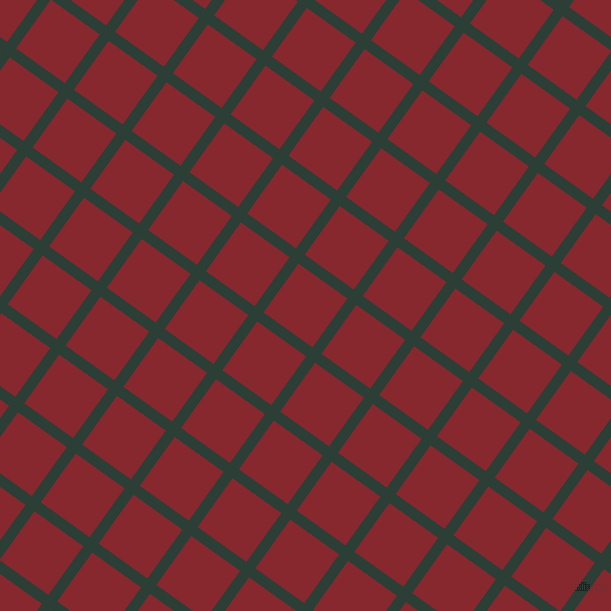 54/144 degree angle diagonal checkered chequered lines, 11 pixel lines width, 60 pixel square size, Celtic and Flame Red plaid checkered seamless tileable