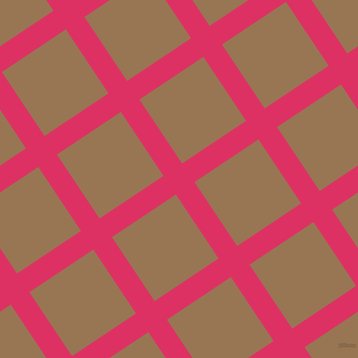 34/124 degree angle diagonal checkered chequered lines, 46 pixel lines width, 158 pixel square size, Cerise and Pale Brown plaid checkered seamless tileable