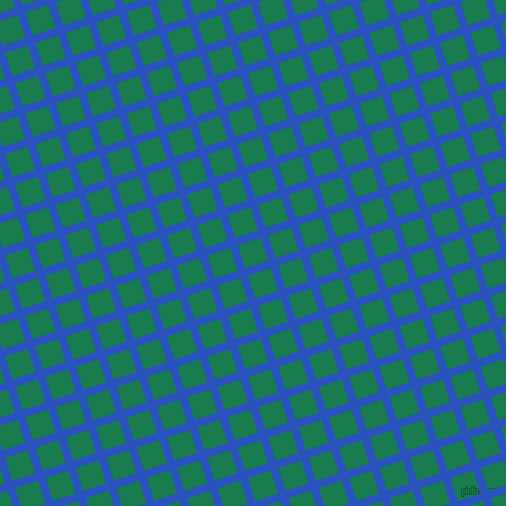 18/108 degree angle diagonal checkered chequered lines, 8 pixel line width, 24 pixel square size, Cerulean Blue and Salem plaid checkered seamless tileable