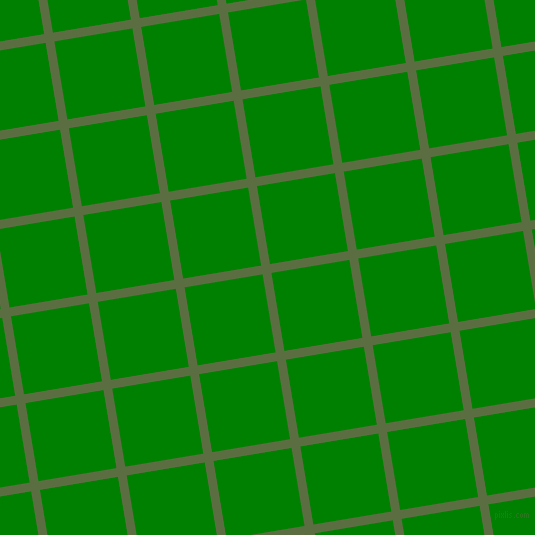9/99 degree angle diagonal checkered chequered lines, 9 pixel lines width, 79 pixel square size, Chalet Green and Green plaid checkered seamless tileable