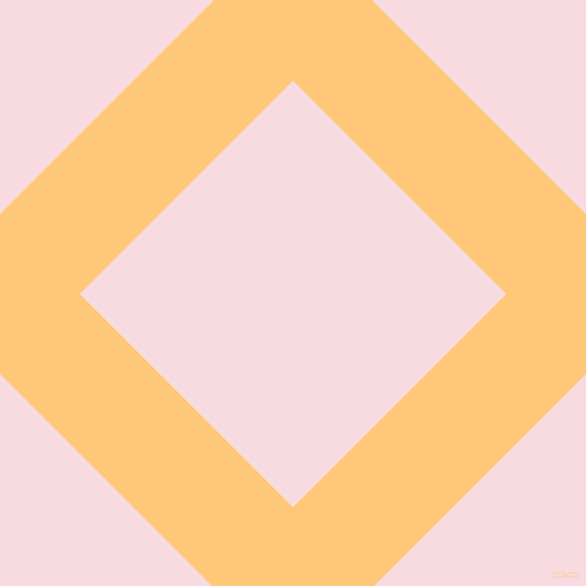 45/135 degree angle diagonal checkered chequered lines, 158 pixel line width, 422 pixel square size, Chardonnay and Carousel Pink plaid checkered seamless tileable