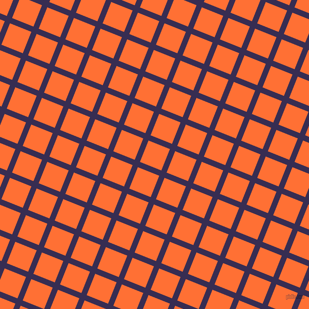 68/158 degree angle diagonal checkered chequered lines, 11 pixel lines width, 45 pixel square size, Cherry Pie and Burnt Orange plaid checkered seamless tileable