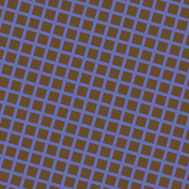 74/164 degree angle diagonal checkered chequered lines, 11 pixel lines width, 34 pixel square size, Chetwode Blue and Dallas plaid checkered seamless tileable