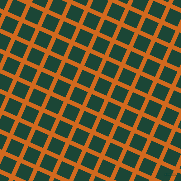 66/156 degree angle diagonal checkered chequered lines, 14 pixel line width, 45 pixel square size, Chocolate and Sherwood Green plaid checkered seamless tileable
