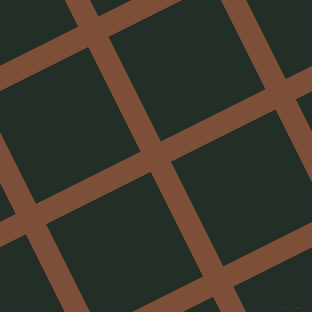 27/117 degree angle diagonal checkered chequered lines, 45 pixel line width, 232 pixel square size, Cigar and Black Bean plaid checkered seamless tileable