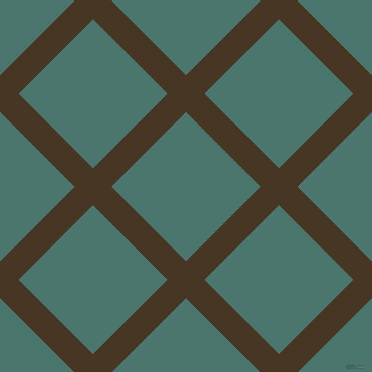 45/135 degree angle diagonal checkered chequered lines, 52 pixel lines width, 210 pixel square size, Clinker and Dark Green Copper plaid checkered seamless tileable