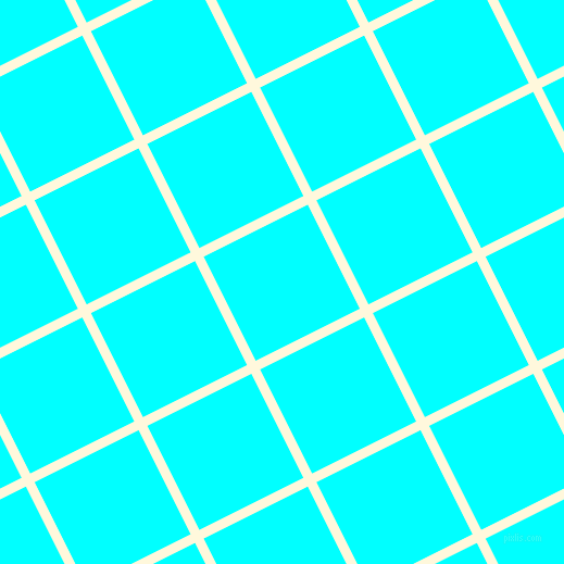 27/117 degree angle diagonal checkered chequered lines, 9 pixel line width, 107 pixel square size, Corn Silk and Aqua plaid checkered seamless tileable