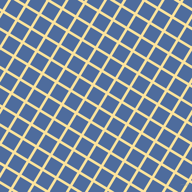 59/149 degree angle diagonal checkered chequered lines, 9 pixel lines width, 48 pixel square size, Cream Brulee and San Marino plaid checkered seamless tileable