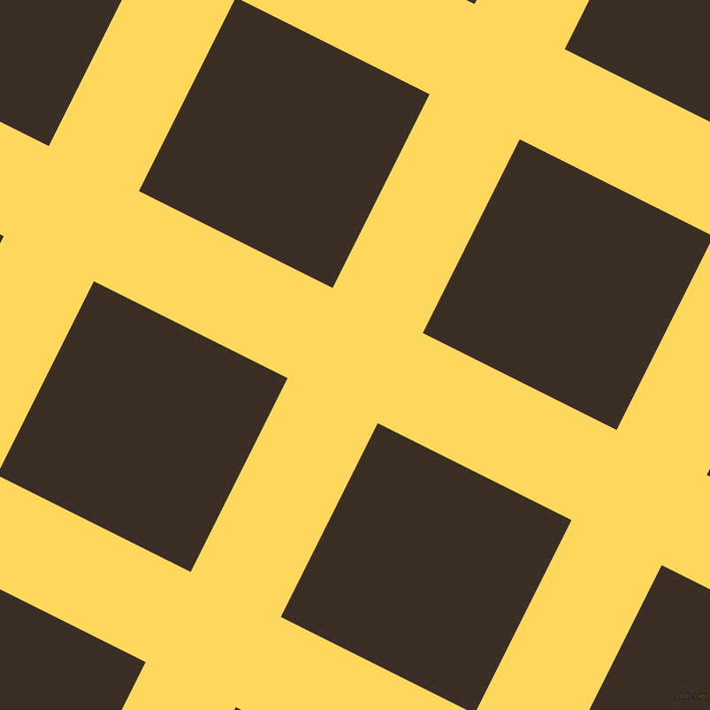 63/153 degree angle diagonal checkered chequered lines, 114 pixel line width, 245 pixel square size, Dandelion and Sambuca plaid checkered seamless tileable