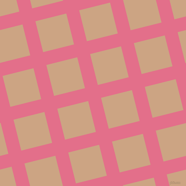 14/104 degree angle diagonal checkered chequered lines, 45 pixel line width, 108 pixel square size, Deep Blush and Cameo plaid checkered seamless tileable