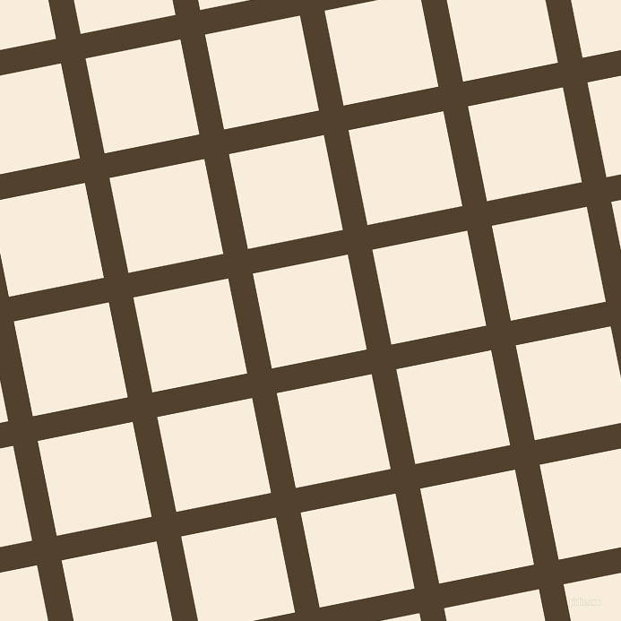 11/101 degree angle diagonal checkered chequered lines, 28 pixel lines width, 108 pixel square size, Deep Bronze and Island Spice plaid checkered seamless tileable